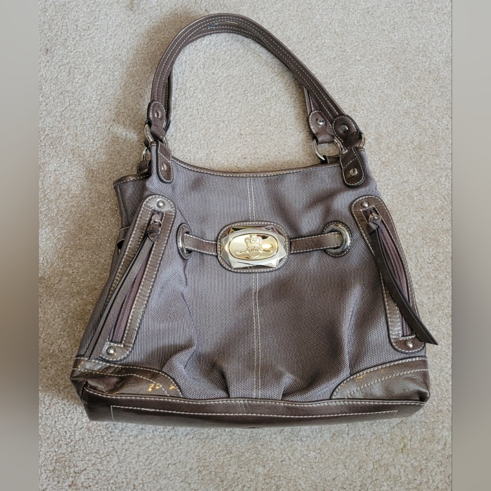 Kathy Van Zeeland Metallic Brown  Purse, HandbagUsedStrap has some rips/tears